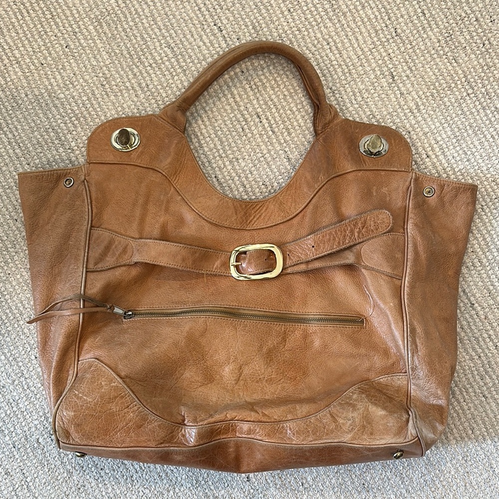 Foley and Corinna large leather tote